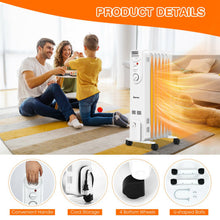 Load image into Gallery viewer, 1500W Electric Oil Heater with 3 Heat Settings and Safe Protection