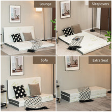 Load image into Gallery viewer, Queen 3 Inch Tri-fold Memory Foam Floor Mattress Topper Portable with Carrying Bag-L