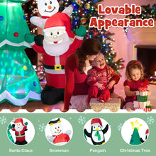 Load image into Gallery viewer, 8.7 Feet Inflatable Christmas Tree with Santa Claus and Snowman and Penguin Blow-up
