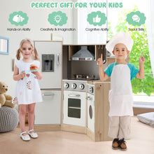 Load image into Gallery viewer, Kids Corner Wooden Kitchen Playset with Cookware Accessories