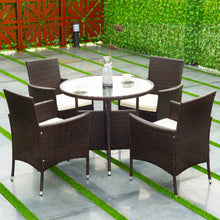 Load image into Gallery viewer, 5 pcs PE Ratten Outdoor Furniture Set