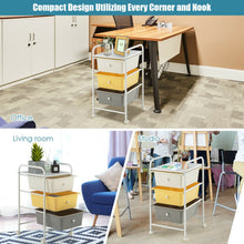 Load image into Gallery viewer, 3-Drawer Rolling Storage Cart with Plastic Drawers for Office-Yellow