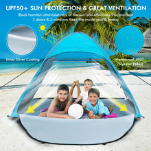 Load image into Gallery viewer, Automatic Pop-up Beach Tent with Carrying Bag-Blue