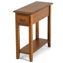 Load image into Gallery viewer, 2 Pieces 2 Tier Sofa Side End Table with Drawer and Open Shelf-Yellow