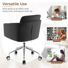 Load image into Gallery viewer, Adjustable Home Office Chair Swivel Computer Chair Vanity Chair with Armrest-Black