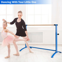 Load image into Gallery viewer, 51 Inch Ballet Barre Bar with 4-Position Adjustable Height-Blue