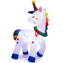 Load image into Gallery viewer, 6 Feet Inflatable Unicorn Decoration with Rainbow