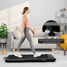 Load image into Gallery viewer, 2 in 1 Folding Treadmill with Bluetooth Speaker Remote Control-Black