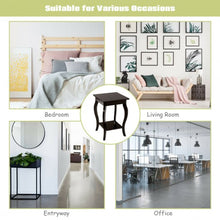 Load image into Gallery viewer, Set of 2 Side Table End Table Night Stand with Shelf-Brown