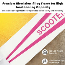 Load image into Gallery viewer, Portable Folding Sports Kick Scooter w/ LED Wheels-Pink