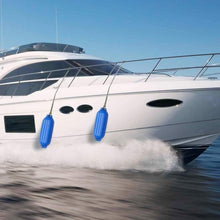 Load image into Gallery viewer, 4 Ribbed Marine 8.5" x 27" Boat Fender Vinyl Bumper-Blue