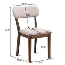 Load image into Gallery viewer, Set of 2 Armless Fabric Upholstered Dining Side Chairs
