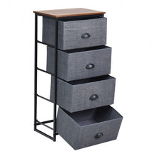 Load image into Gallery viewer, Chest Storage Tower Side Table Display Storage with 4 Drawers-Black