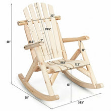 Load image into Gallery viewer, Wood Single Porch Rocker Lounge Patio Rocking Chair