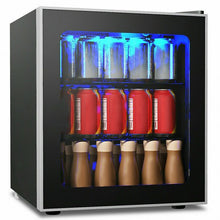 Load image into Gallery viewer, 60 Can Beverage Mini Refrigerator with Glass Door