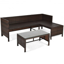 Load image into Gallery viewer, 3 Piece Patio Wicker Rattan Sofa Set-Turquoise