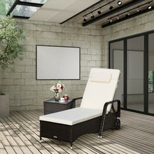 Load image into Gallery viewer, Outdoor Recliner Cushioned Chaise Lounge w/ Adjustable Backrest