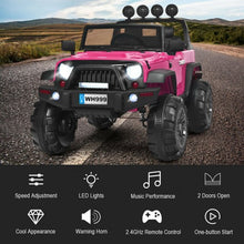 Load image into Gallery viewer, 12V Kids Spring Suspension Ride On Truck-Pink