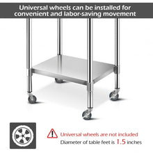 Load image into Gallery viewer, 24" x 30" Stainless Steel Commercial Kitchen Work Prep Table