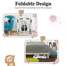 Load image into Gallery viewer, 2-in-1 Foldable Baby Walker with Adjustable Heights-Black