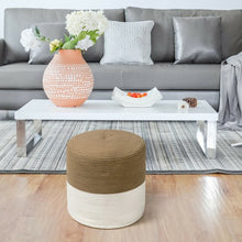 Load image into Gallery viewer, Pouf Ottoman Round for Sitting Braided Pouf with Jute Cover