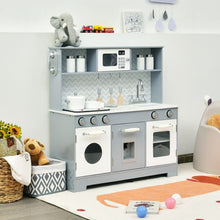 Load image into Gallery viewer, Pretend Play Kitchen Wooden Toy Set for Kids with Realistic Light and Sound