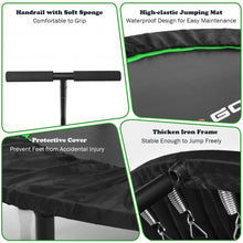 Load image into Gallery viewer, 47" Folding Trampoline Fitness Exercise Rebound with Handle for Adults and Kids-Green