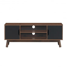 Load image into Gallery viewer, 50" Wood Media TV Stand with Storage Shelf-Black