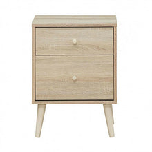 Load image into Gallery viewer, 2-Drawer Nightstand Beside End Side Table with Rubber Legs