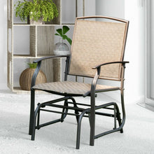 Load image into Gallery viewer, Steel Frame Garden Swing Single Glider Chair Rocking Seating