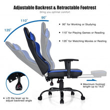 Load image into Gallery viewer, Massage Gaming Chair Recliner w/Footrest and Adjustable Armrests for Home&Office