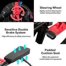 Load image into Gallery viewer, Kids Snow Sand Grass Sled w/ Steering Wheel and Brakes-Red