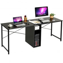 Load image into Gallery viewer, 79" Multifunctional Office Desk for 2 Person with Storage-Black