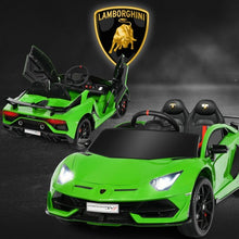 Load image into Gallery viewer, 12 V Licensed Lamborghini SVJ RC Kids Ride On Car with Trunk and Music-Green