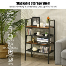Load image into Gallery viewer, 4-Tier Storage Stackable Shoe Shelf Display Rack for Home