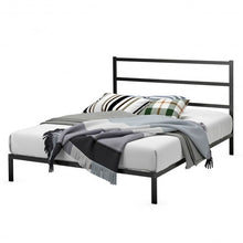 Load image into Gallery viewer, Queen Size Metal Bed Platform Frame with Headboard