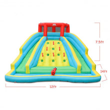 Load image into Gallery viewer, Double Side Inflatable Water Slide Park with Climbing Wall
