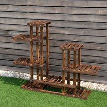 Load image into Gallery viewer, 6 Tier Wooden Shelf Storage Plant Rack Stand