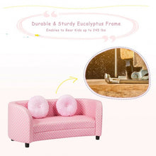 Load image into Gallery viewer, 2 Seat Kids Sofa Armrest Chair with Two Cloth Pillows