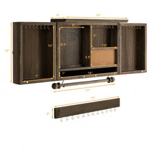 Load image into Gallery viewer, Vintage Wood Wall Mounted Jewelry Organizer Barndoor Decor Jewelry Holder Box
