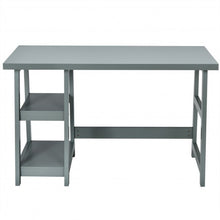 Load image into Gallery viewer, Trestle Computer Desk Home Office Workstation with Removable Shelves-Gray