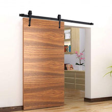 Load image into Gallery viewer, New 6 FT Black Modern Antique Style Sliding Barn Wood Door Hardware Closet Set