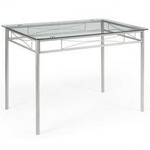 Load image into Gallery viewer, 5 pcs Dining Set Glass Table and 4 Chairs