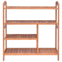 Load image into Gallery viewer, 4 Tiers Multifunction Bamboo Storage Shoe Rack