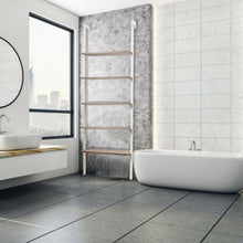 Load image into Gallery viewer, 5-Tier Metal Frame Ladder Shelf -White