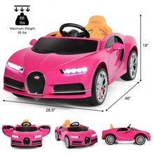 Load image into Gallery viewer, 12V Licensed Bugatti Chiron Kids Ride on Car with Storage Box and MP3-Pink