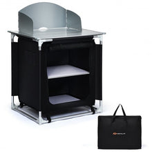 Load image into Gallery viewer, Portable Outdoor Camping Cooking Table with Storage Organizer