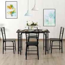 Load image into Gallery viewer, 5 pcs Wood Rectangular Dining Table Set
