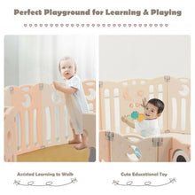 Load image into Gallery viewer, 14-Panel Baby Playpen Kids Activity Center Foldable Play Yard with Lock Door