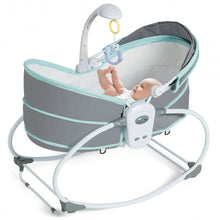 Load image into Gallery viewer, 5 in 1 Portable Baby Multi-Functional Crib with Canopy Toys-Green